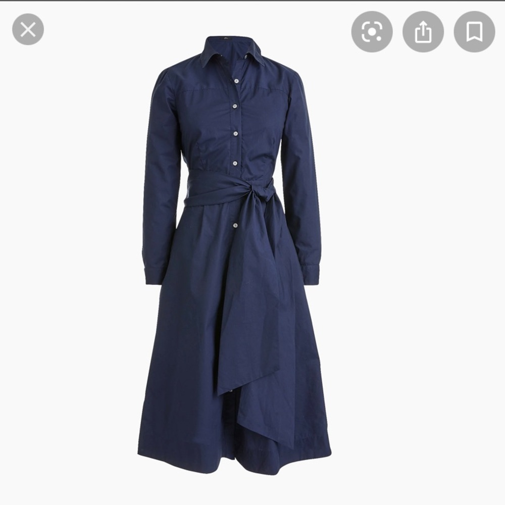 JCrew Tie-waist shirt dress